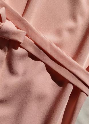 Нежно-розовое платье из креп-шифона5 фото