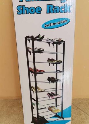 Стелаж для зберігання взуття amazing shoe rack 30 пар