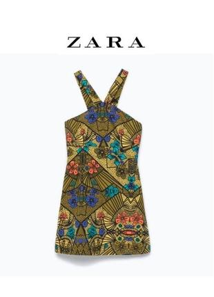 🔥знижка🔥24 години🔥сарафан бавовна коротке плаття zara принт ацтеки етно квітковий принт