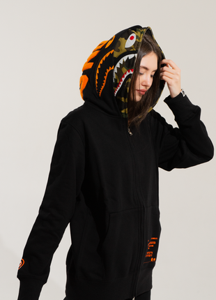 bape x undefeated shark full zip black camo 4994 113188223