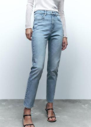 Zara comfort mom-fit trf jeans3 фото