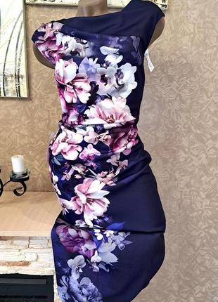 Дуже красиве, ніжне плаття міді у квіти, красива сукня міді у квіти1 фото