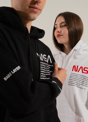 Чёрный худи nasa x heron preston (кофта)7 фото