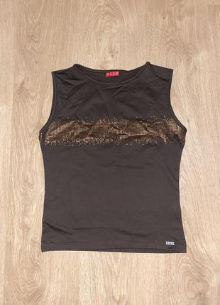 Женская майка коричневая для спорта или на каждый день