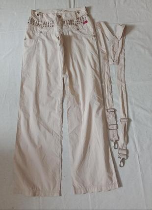 Легкие тонкие штаны брюки с лямками на лямках l.d-11 маленького размера 25.1 фото