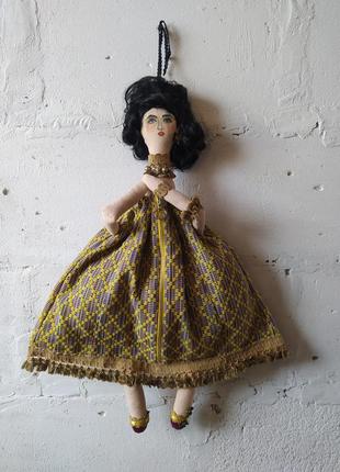 Золотая адель, текстильная кукла-органайзер
