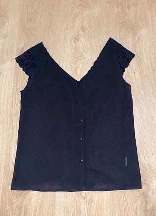 Черная блуза женская с красивой спинкой