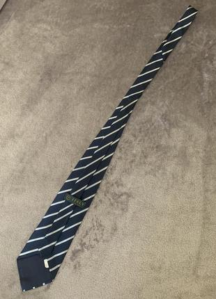 Краватка італія синій з сріблястою смужкою4 фото