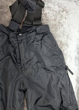 Лыжные термо - штаны для мальчика. черные зимние брюки3 фото