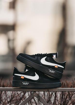 Женские кроссовки nike air force 1 x off-white black white 36-3710 фото