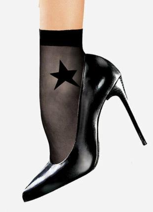 Модні жіночі шкарпетки lores "black star" 20 den4 фото