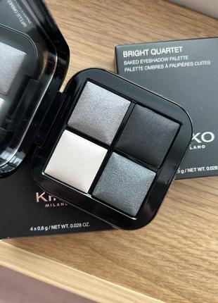 Палетка запеченных теней kiko milano bright quarted