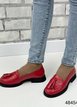 Трендовые натуральные кожаные лоферы с кисточками, замшевые женские туфли с кисточками6 фото
