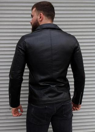 Куртка "косуха"/мужская/в черном цвете7 фото