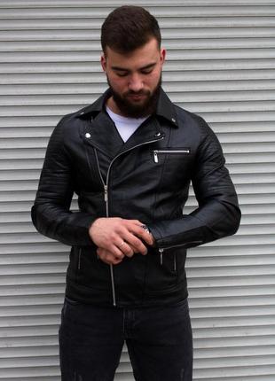 Куртка "косуха"/мужская/в черном цвете5 фото