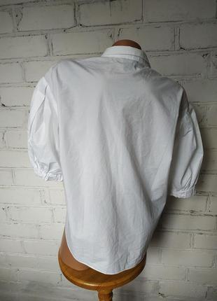 Сорочка біла з рукавами-буфами/бавовна2 фото