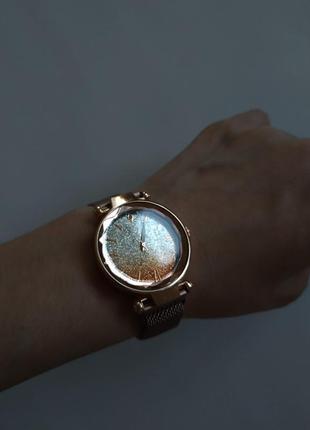 Наручные часы на магните часики золотые женские на руку стильные модные3 фото