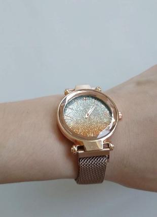 Наручные часы на магните часики золотые женские на руку стильные модные6 фото