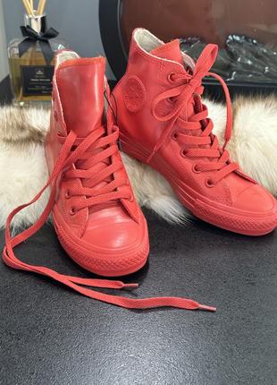 Червоні converse високі кеди гумові силіконові