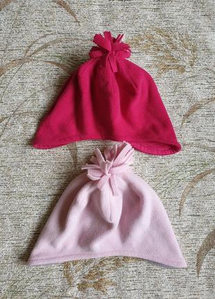 Флісові шапочки, шапочка для дівчинки, на зріст - 98/104 110/116. флисовые шапки на девочку
