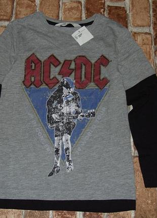 Новый хлопковый реглан лонгслив мальчику 7 - 8 лет h&m