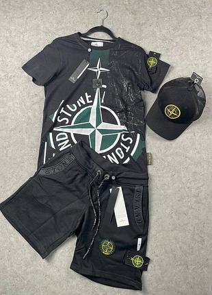 Комплект шорти+ футболка  stone island