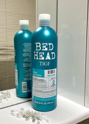 Шампунь bed head urban anti+dotes recovery - предназначен для сухих и поврежденных волос