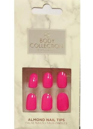 Накладные ногти с клеем body collection gloss pink