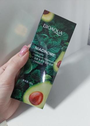 Пінка для вмивання bioaqua niacinome avocado cleanser з екстрактом авокадо 🥑