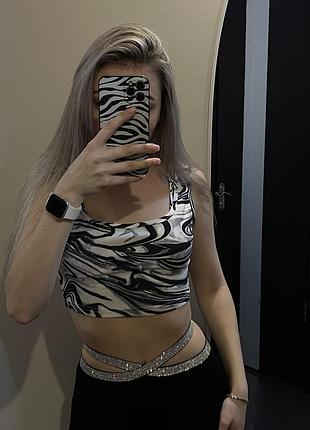 Топ shein тай дай с разводами