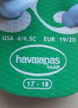 Босоножки вьетнамки пляжные для ребенка фирмы havaianas. размер 19/20.2 фото