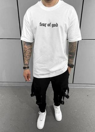 Футболка белая мужская / оверсайз молодежные футболка / мужские стильные модные футболки