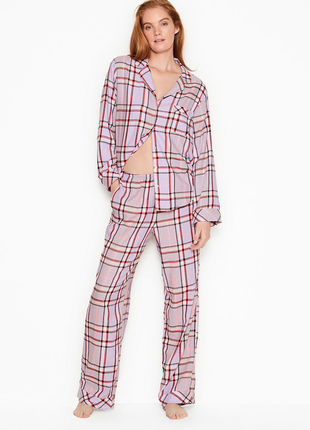Фланелевая пижама виктория сикрет victoria’s secret размер м