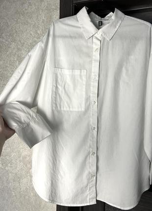 Натуральная базовая рубашка h&amp;m1 фото