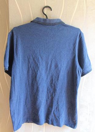 Изумительная темно синяя футболка поло с воротником fred perry slim fit2 фото