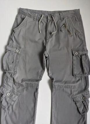 Винтажные карго брюки с утяжками2 фото