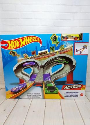 Ігровий набір трек хот вілс шалені гонки hot wheels super speed blastway track set