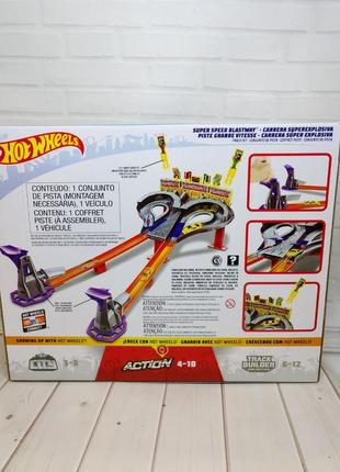 Игровой набор трек хот вилс бешеные гонки hot wheels super speed blastway track set6 фото