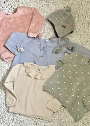 Одежда для девочки 6-9 мес zara, h&m