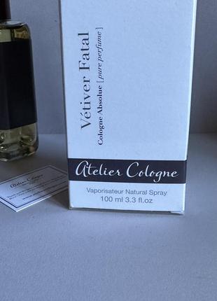 Atelier cologne vetiver fatale одеколон оригинал!3 фото