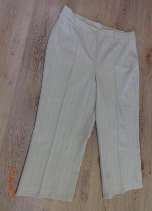 Бежеві бриджі з додаванням еластану на весну-осінь! великий розмір!