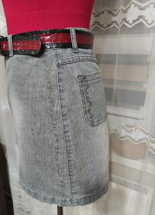 💖👍отличная джинсовая,коттоновая юбка мини4 фото