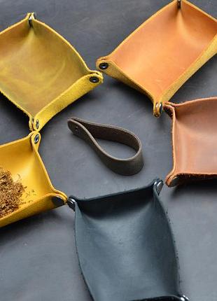 Кожаный тарелка для табака, тарелка для мелочей, натуральная кожа