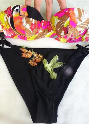 Хіт сезону! актуальний роздільний купальник балконнет від h&m \8