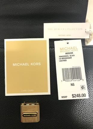 Сумка кожаная michael kors mercer lg messenger bag 30h6gm9m3l оригинал9 фото