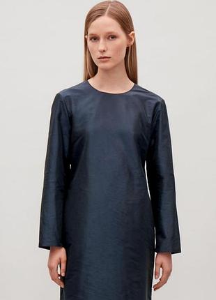 Cos глянцевое платье спинка на молнии как новое