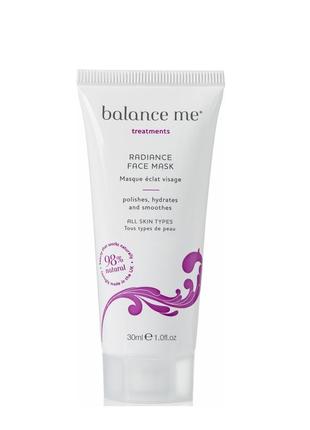 Sale — очисна, відлущувальна, поживна маска balance me radiance face mask 30ml (travel)