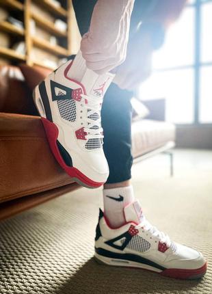 Nike air jordan 4 retro fire red3 фото