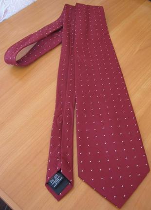 Брендовый шелковый мужской галстук классик hugo boss, италия