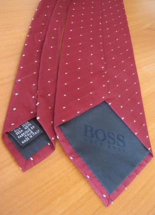 Брендова шовкова чоловіча краватка класика hugo boss, італія3 фото
